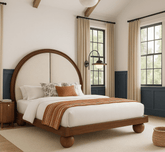 Gharaana Beds Bulaq 100% Solid Wood Upholstered Bed